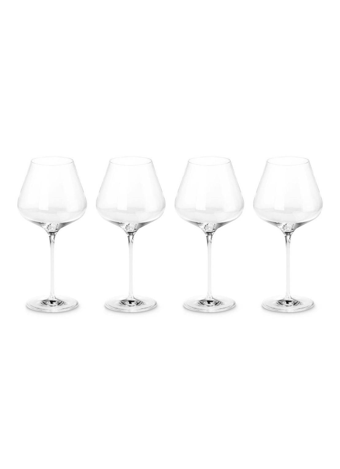 Le Creuset Rode wijnglas set van 4 - voorkant 3 transparant