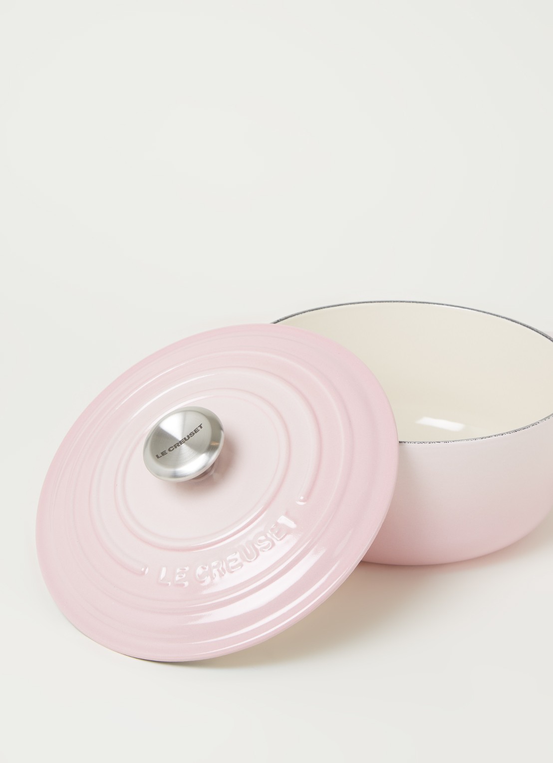 Le Creuset Signature braad-/stoofpan Ø20 cm - detail shell pink / roze