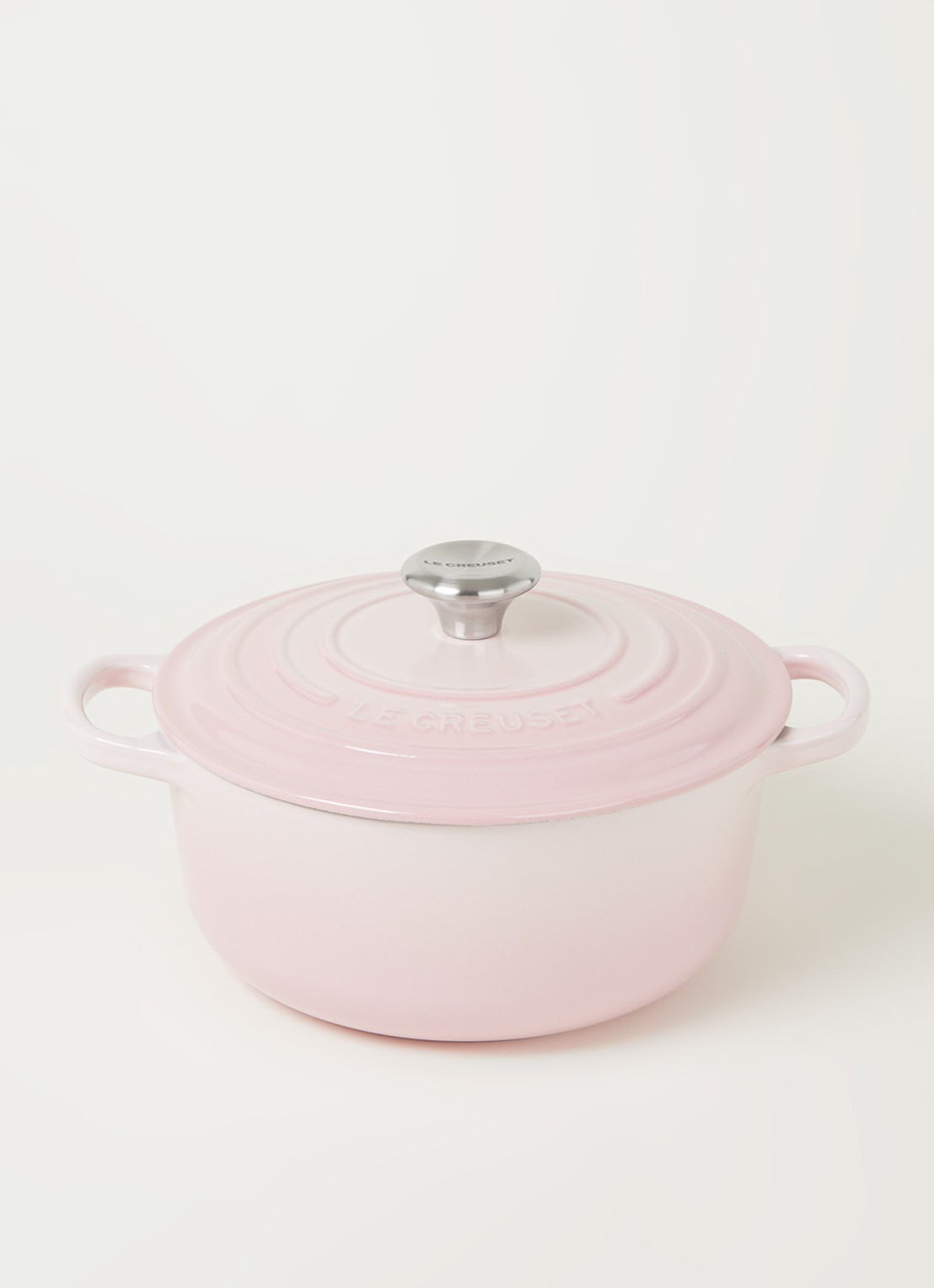 Le Creuset Signature braad-/stoofpan Ø20 cm - voorkant 3 shell pink / roze