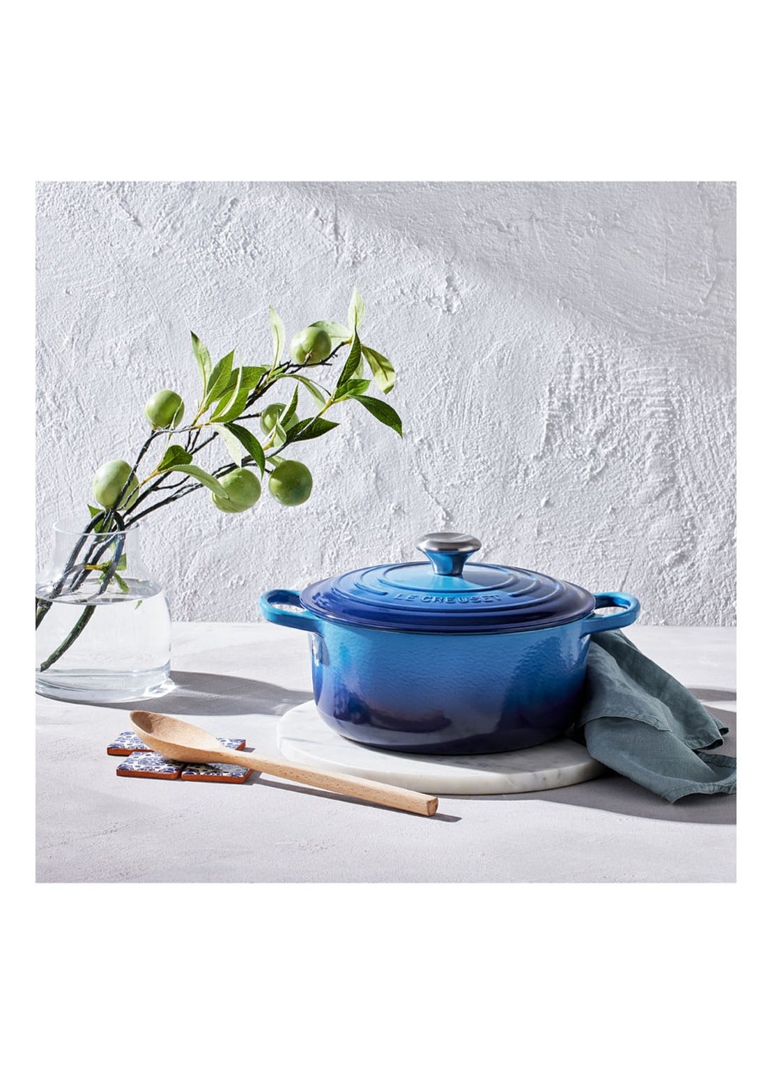 Le Creuset Signature braad-/stoofpan Ø20 cm - detail 5 azure / blauw