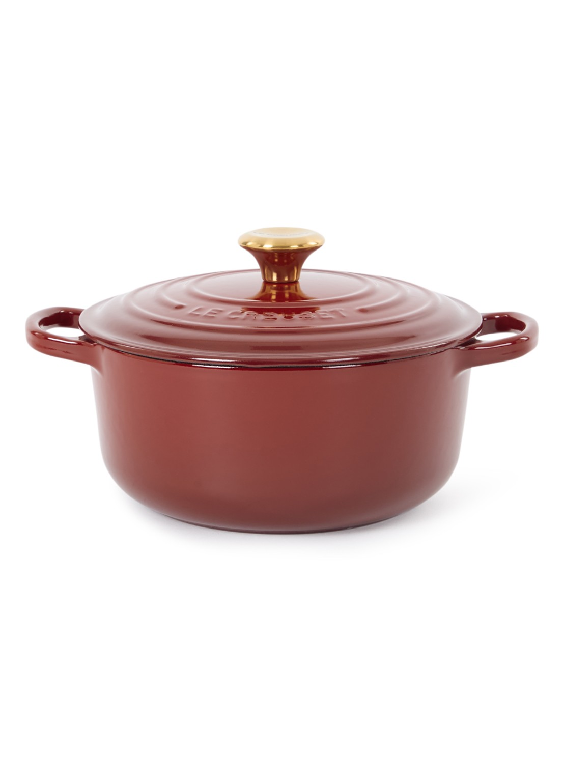 Le Creuset Signature braad-/stoofpan Ø20 cm - voorkant 2 garnet / rood