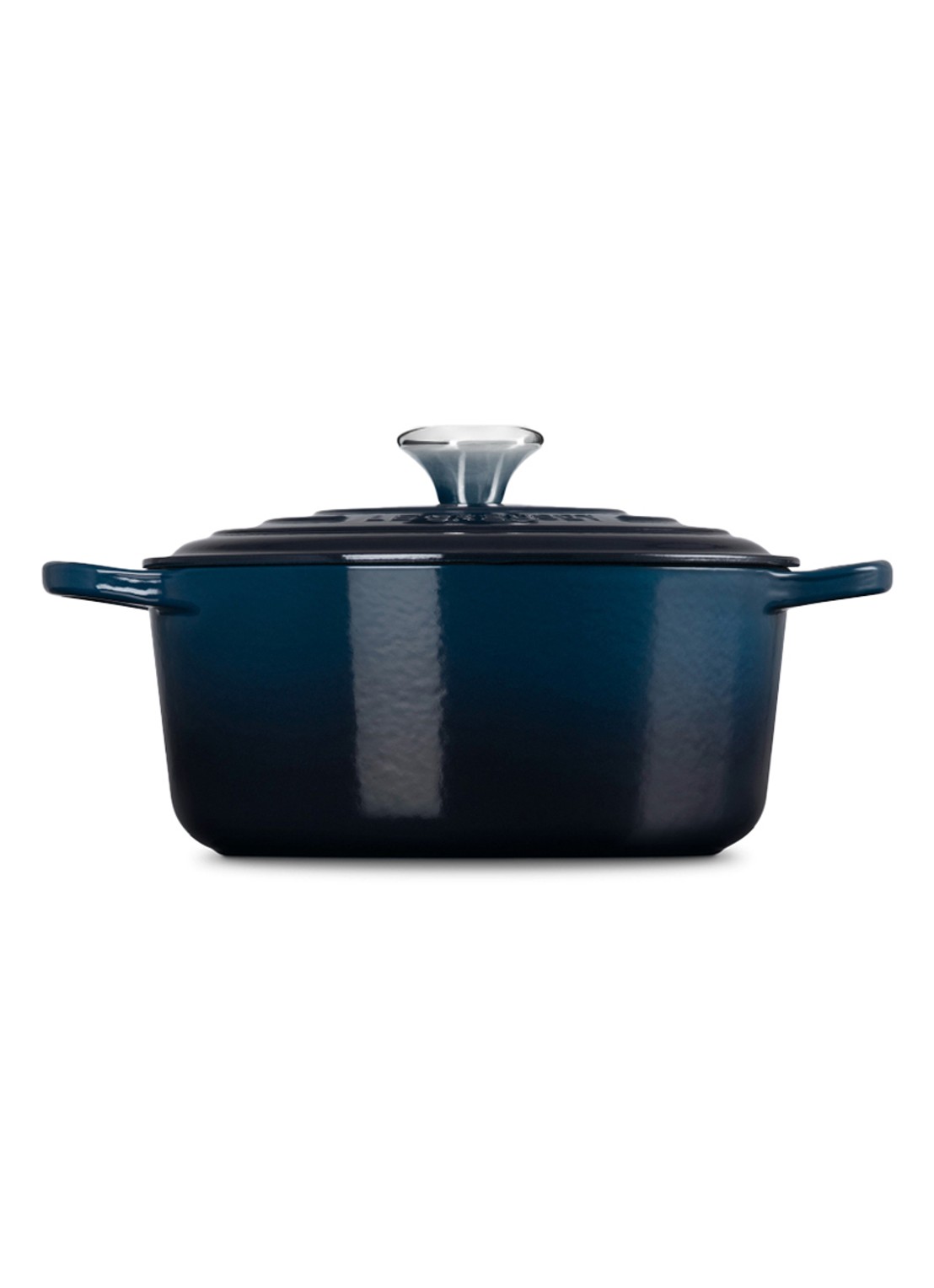 Le Creuset Signature braad-/stoofpan Ø24 cm - achterkant donkerblauw