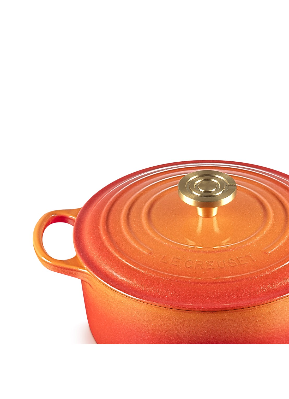 Le Creuset Signature braad-/stoofpan Ø24 cm - detail 5 flamme dorée / oranje