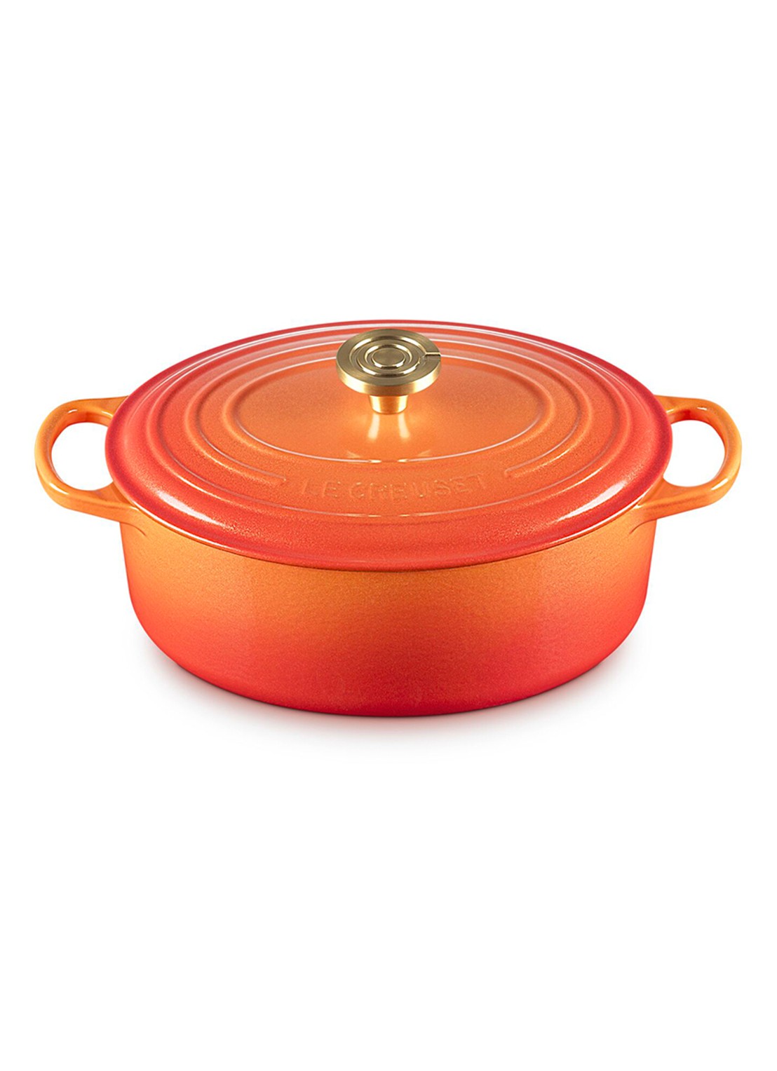 Le Creuset Signature braad-/stoofpan Ø29 cm - voorkant 2 oranje
