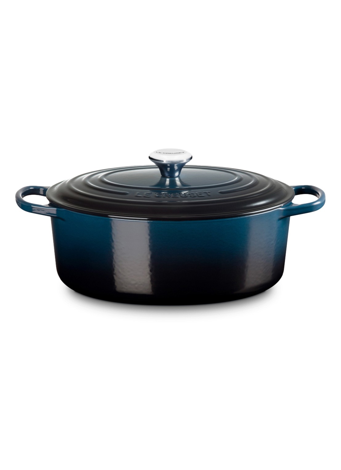 Le Creuset Signature braad-/stoofpan Ø30 cm - voorkant 5 donkerblauw