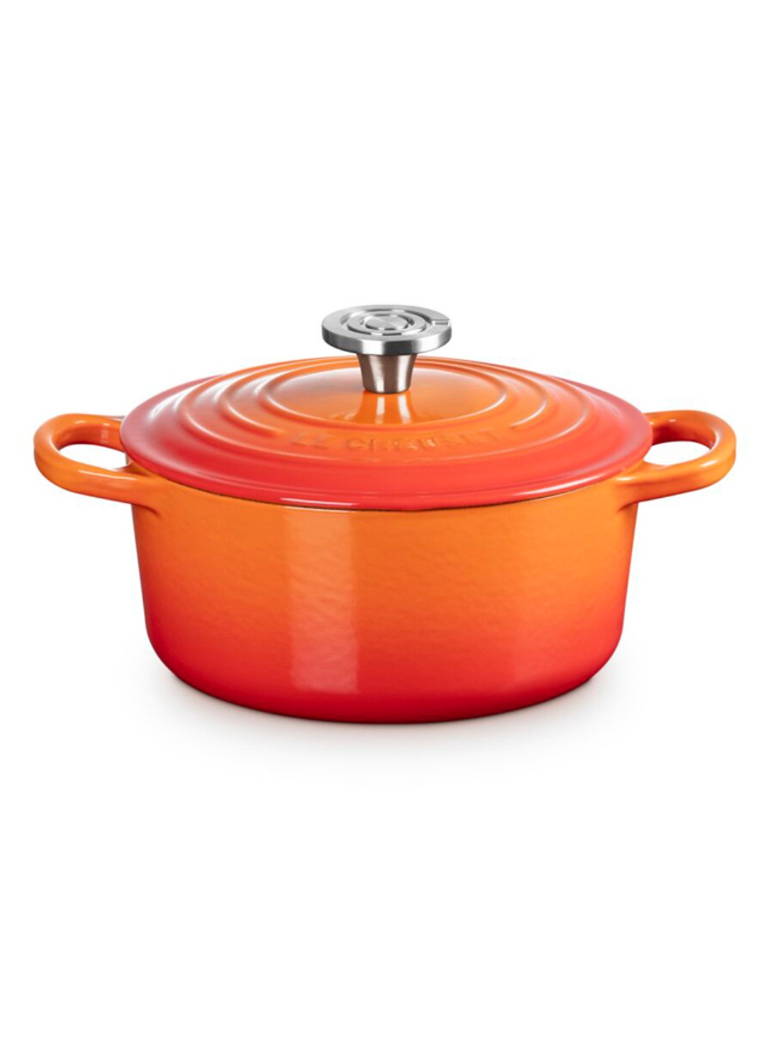 Le Creuset Signature braadpan Ø18 cm - voorkant 2 oranjerood / oranje