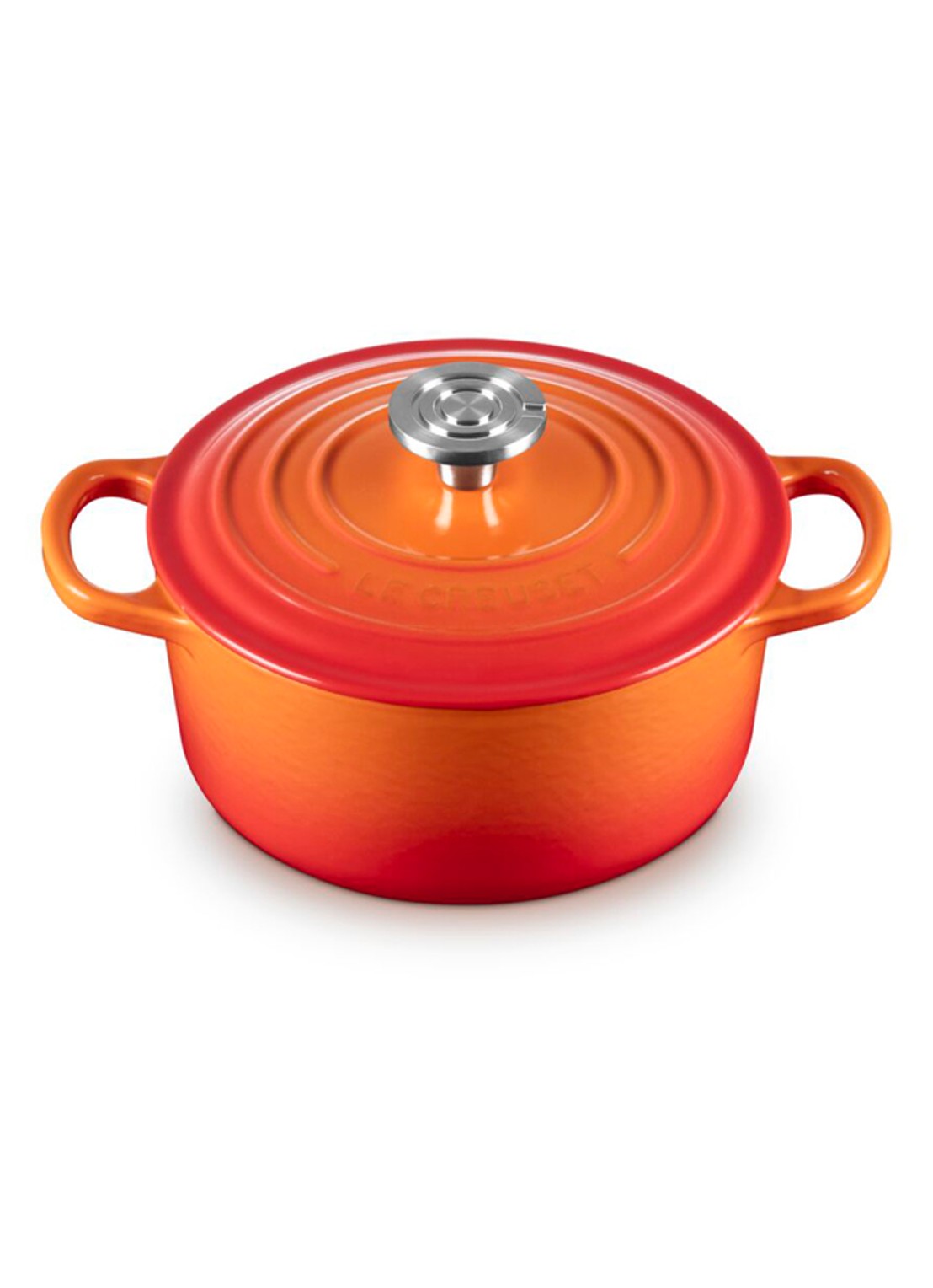 Le Creuset Signature braadpan Ø18 cm - voorkant 3 oranjerood / oranje