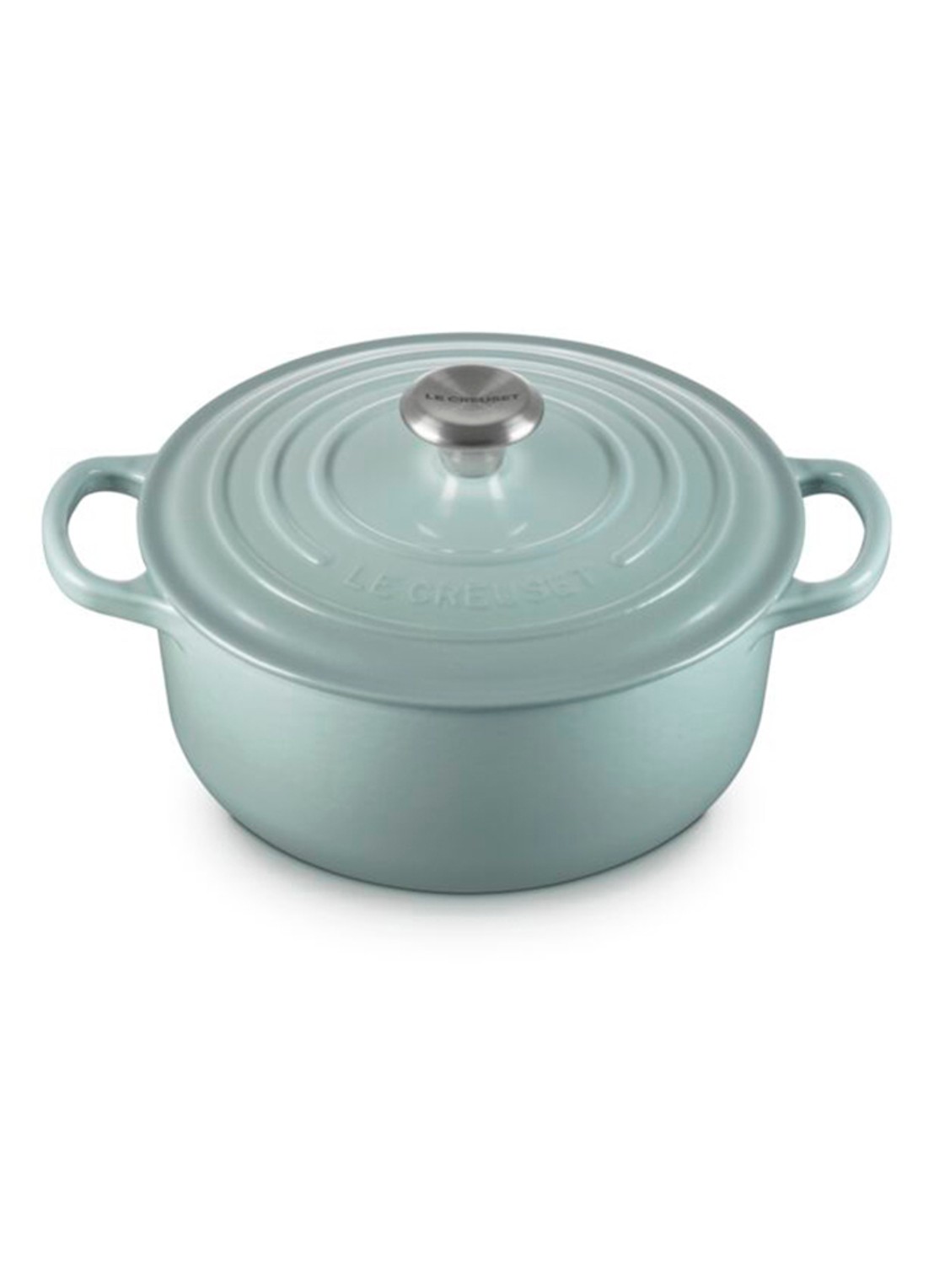Le Creuset Signature braadpan 20 cm - voorkant 2 lichtgrijs