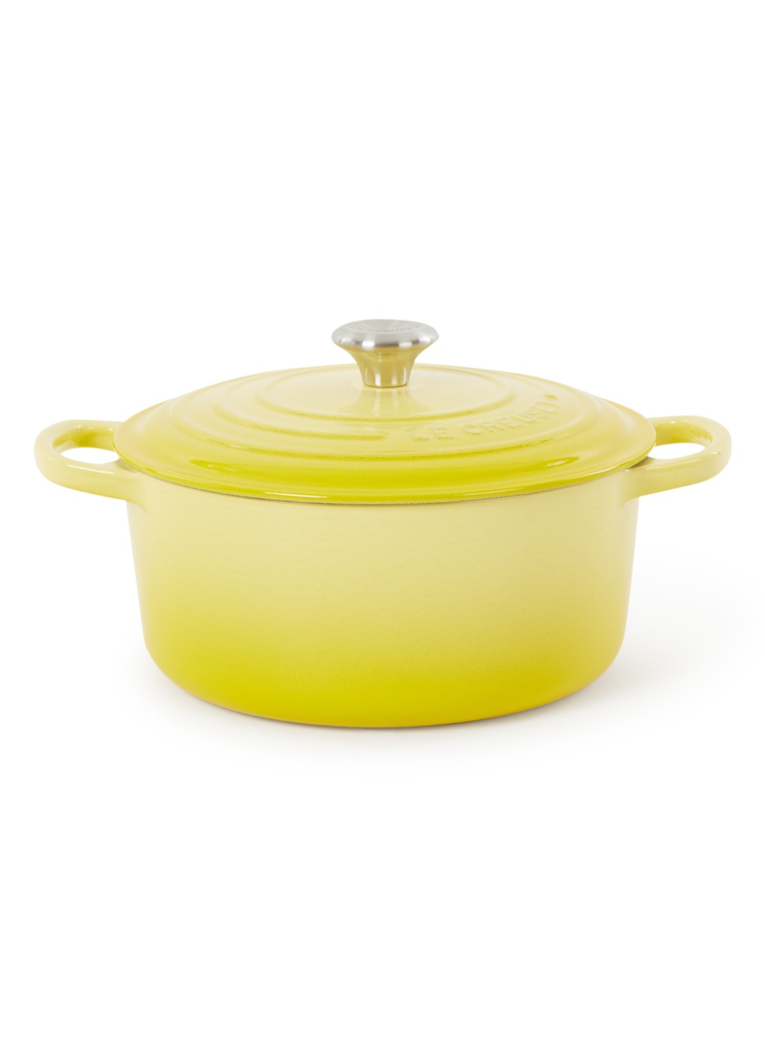 Le Creuset Signature braadpan 22 cm - voorkant 2 geel