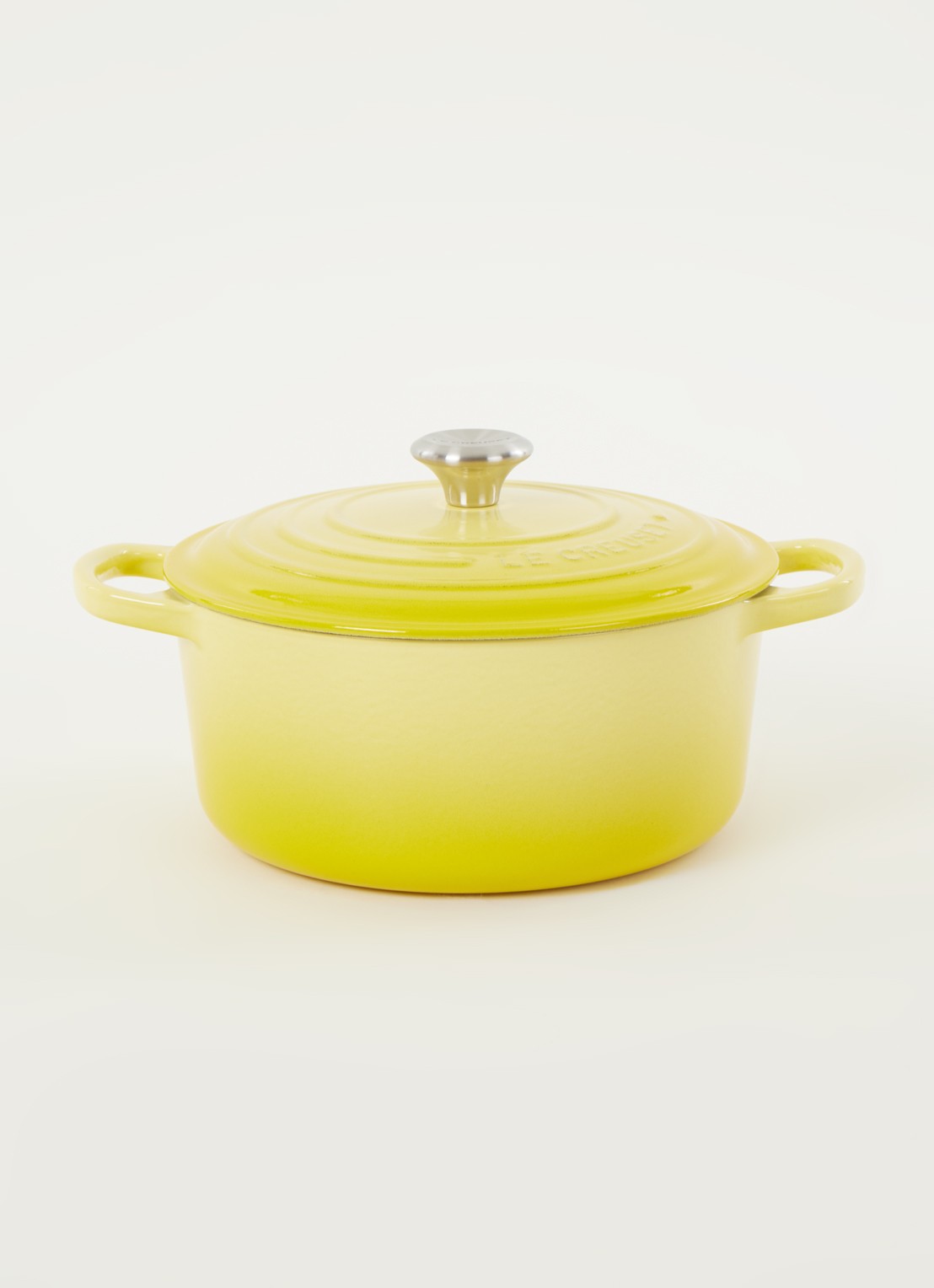 Le Creuset Signature braadpan 22 cm - voorkant 3 geel