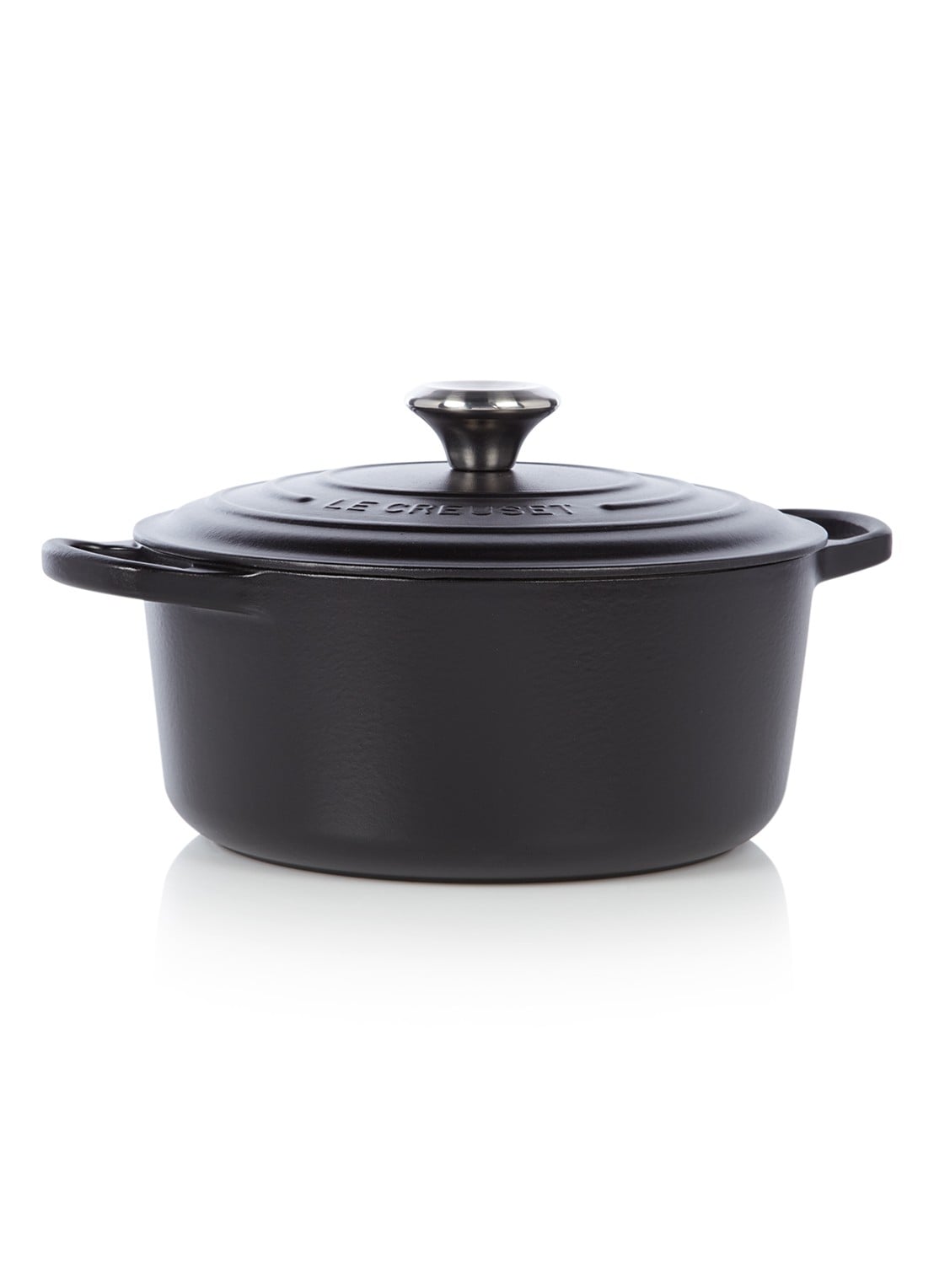 Le Creuset Signature braadpan Ø24 cm - voorkant mat zwart / zwart