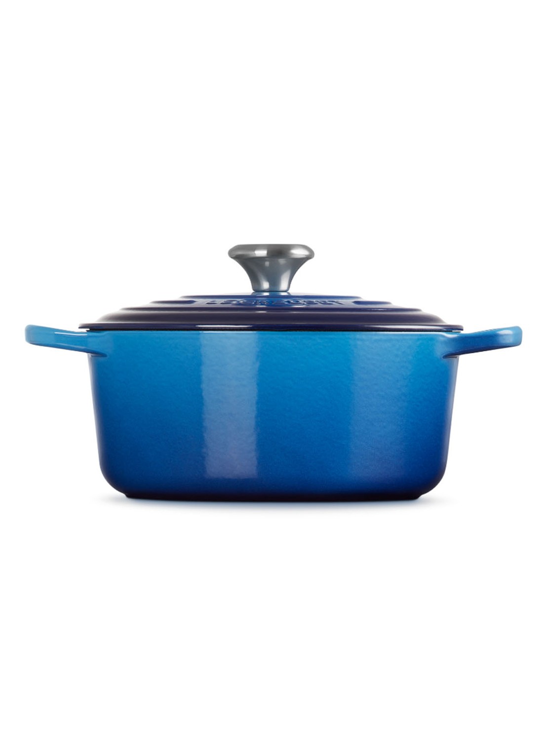 Le Creuset Signature braadpan Ø24 cm - achterkant azure / blauw