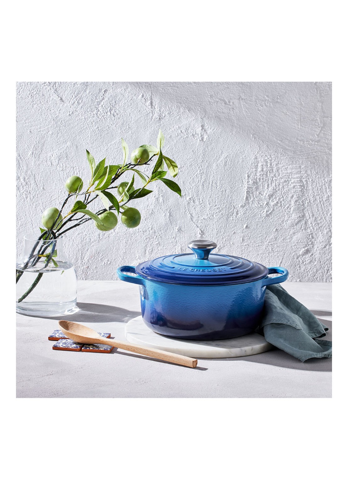 Le Creuset Signature braadpan Ø24 cm - detail 6 azure / blauw