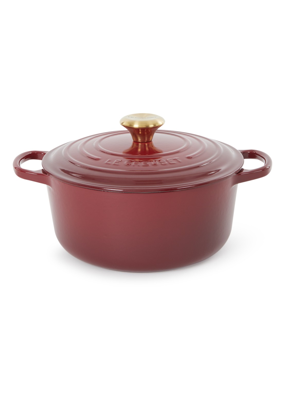 Le Creuset Signature braadpan Ø24 cm - voorkant 2 garnet / rood