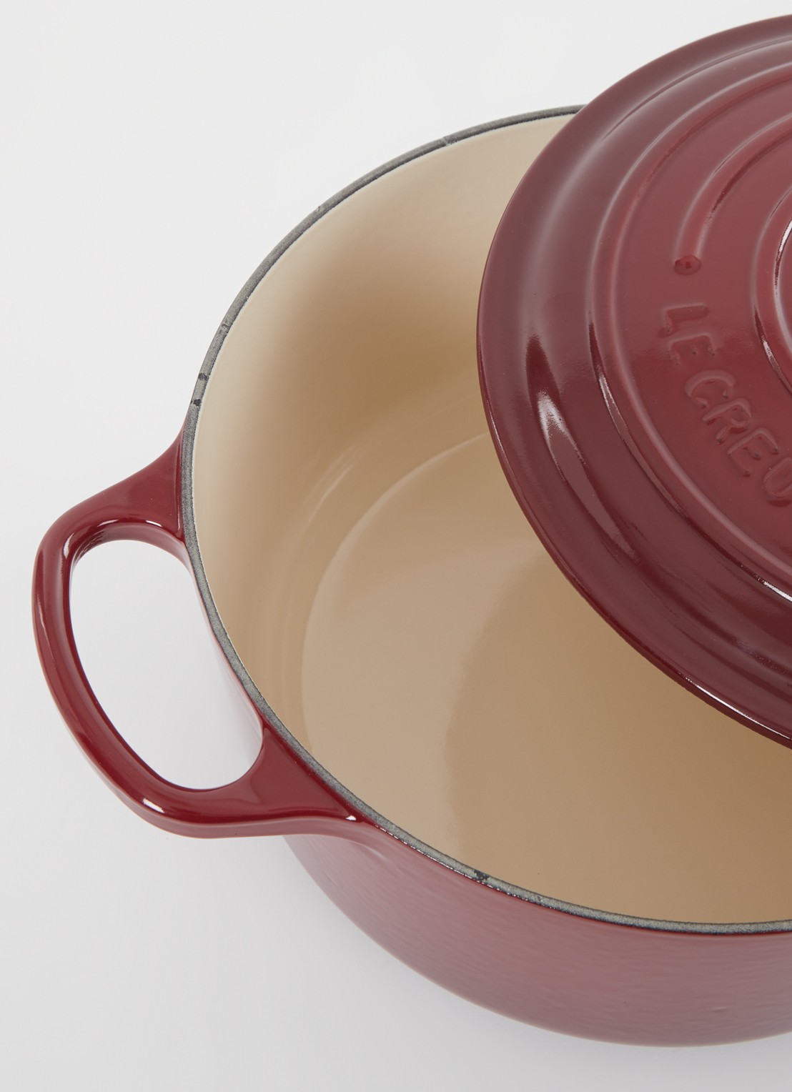 Le Creuset Signature braadpan Ø24 cm - voorkant 3 garnet / rood