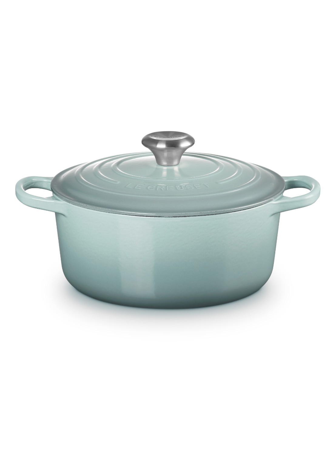 Le Creuset Signature braadpan Ø24 cm - voorkant zeegroen