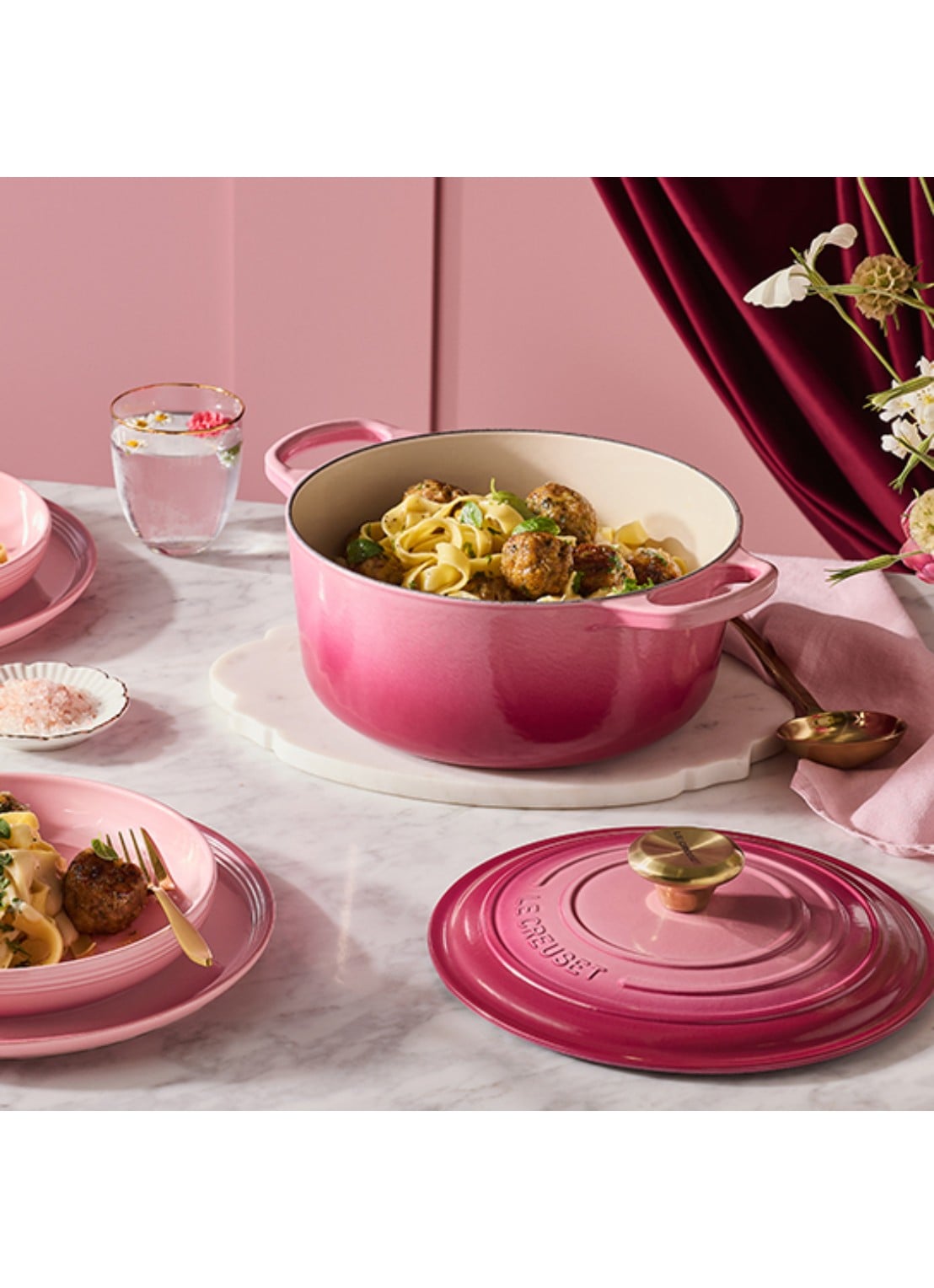 Le Creuset Signature braadpan Ø24 cm - detail 5 berry / roze