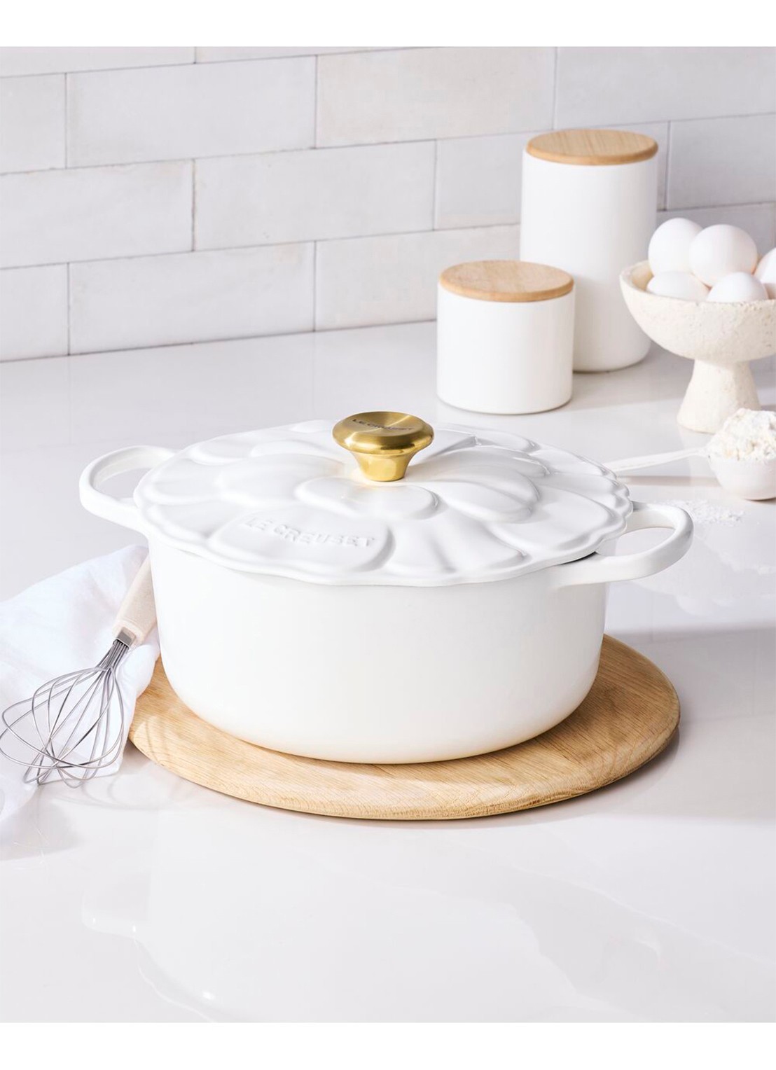 Le Creuset Signature braadpan 26 cm - detail 6 wit