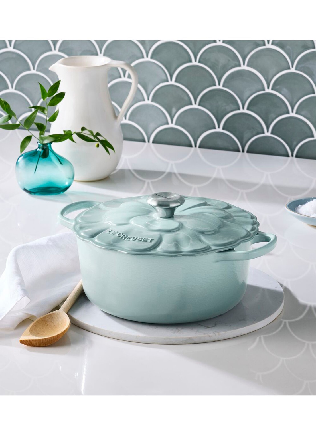 Le Creuset Signature braadpan 26 cm - detail 6 lichtgrijs
