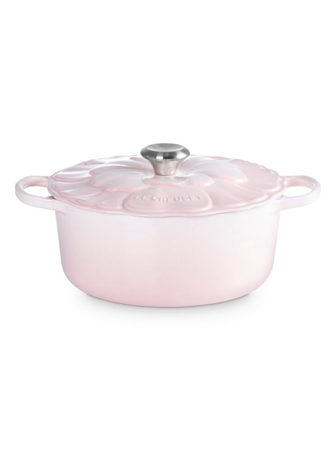 Le Creuset Signature braadpan 26 cm - voorkant lichtroze