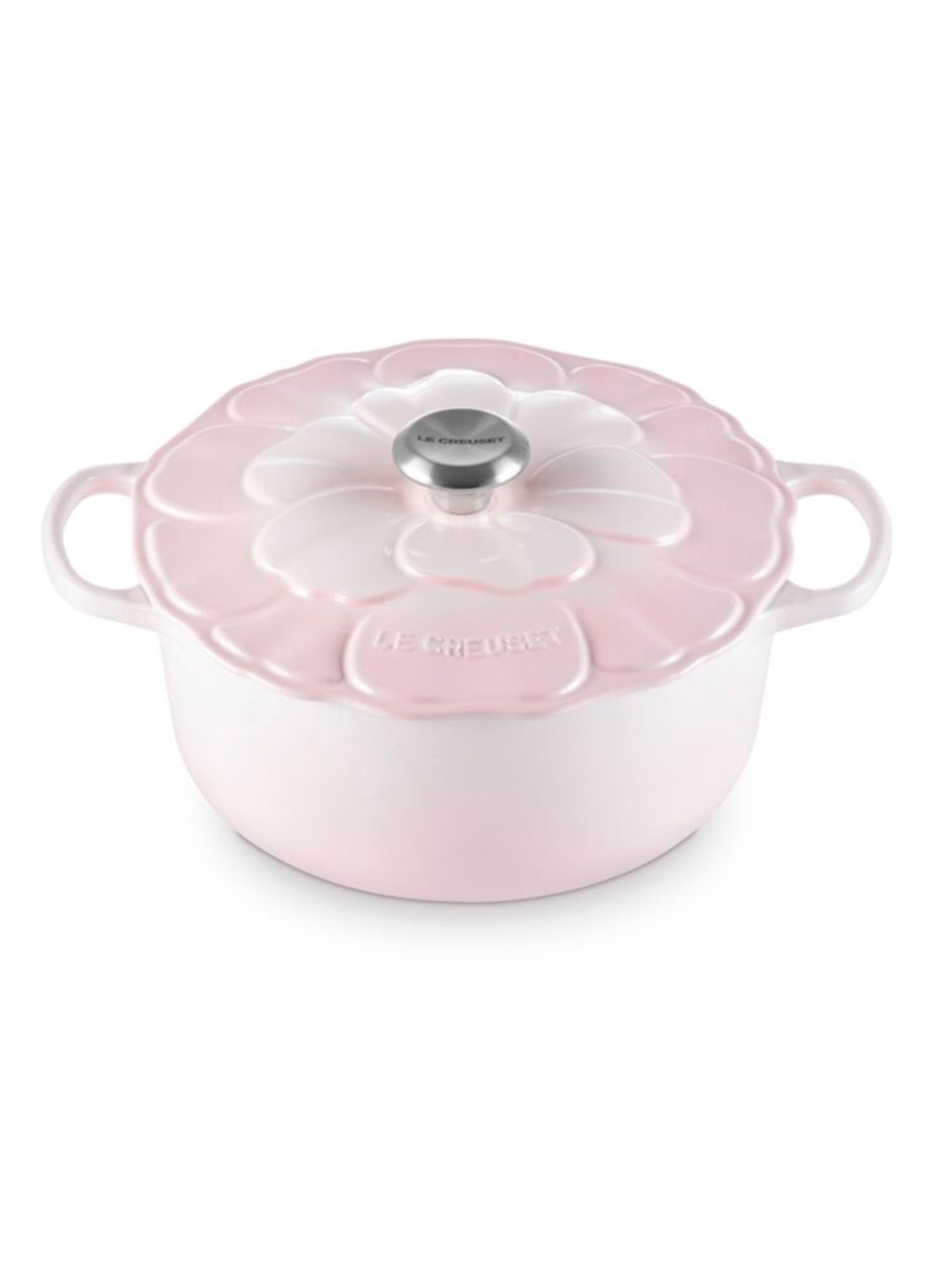 Le Creuset Signature braadpan 26 cm - voorkant 2 lichtroze