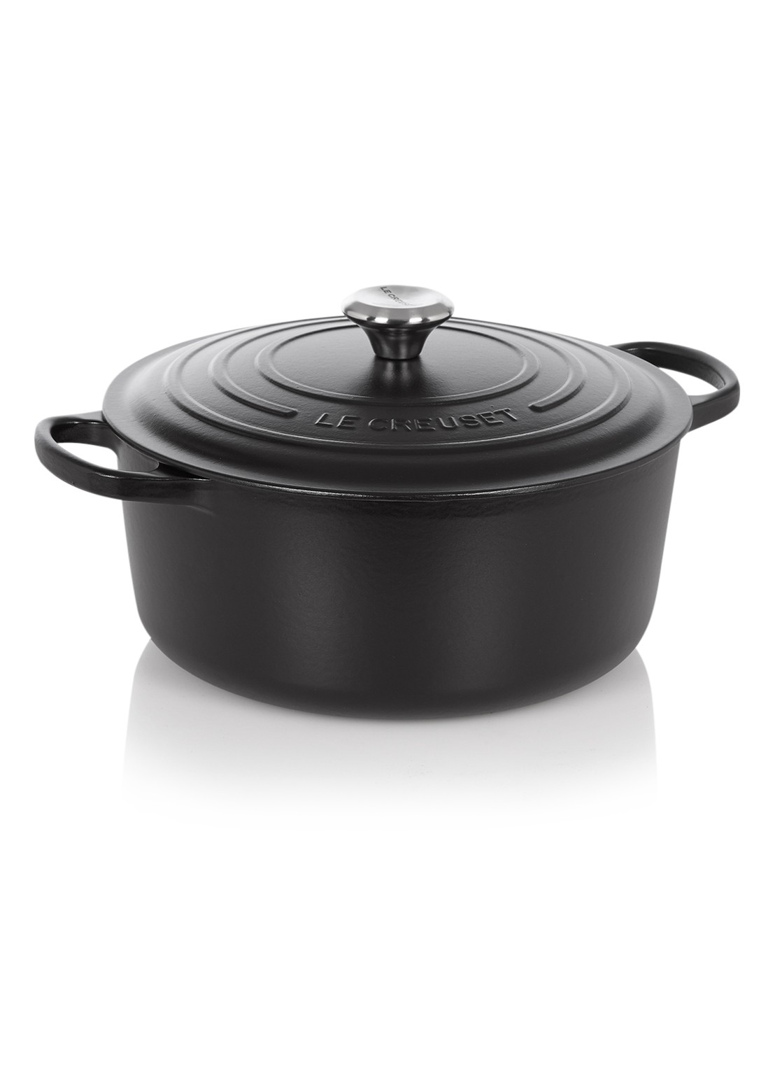 Le Creuset Signature braadpan Ø28 cm mat - voorkant mat zwart / zwart