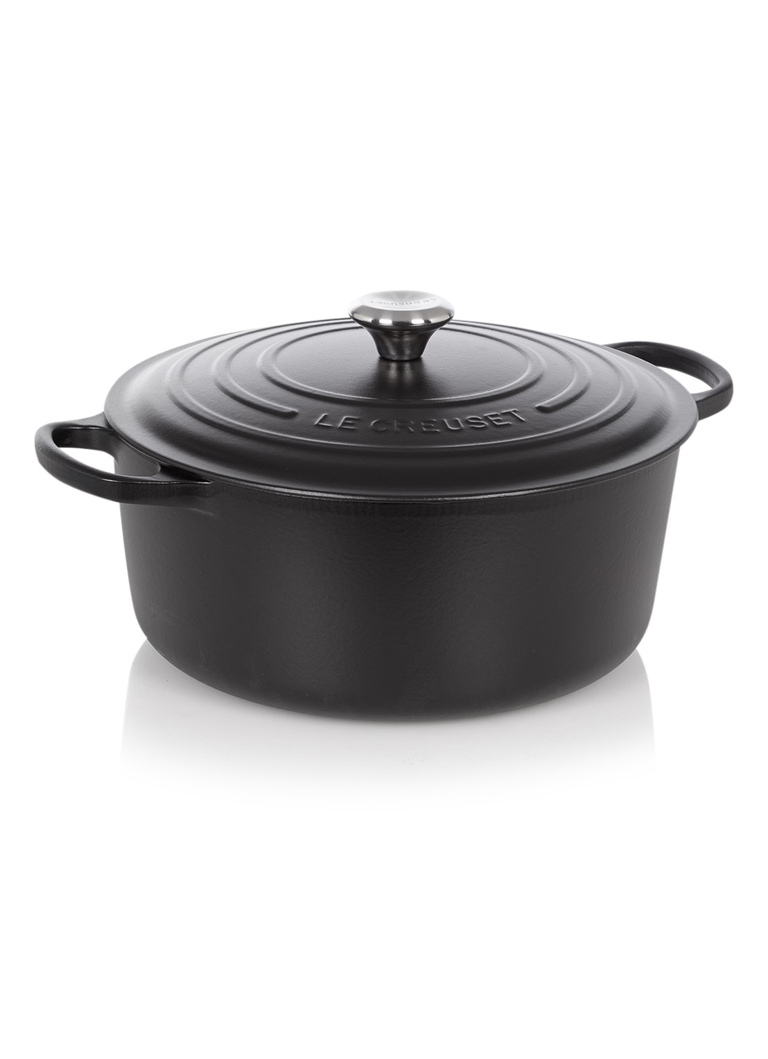 Le Creuset Signature braadpan Ø30 cm - voorkant mat zwart / zwart