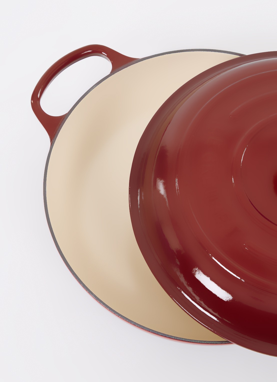 Le Creuset Signature braadpan Ø30 cm - voorkant 2 garnet / rood