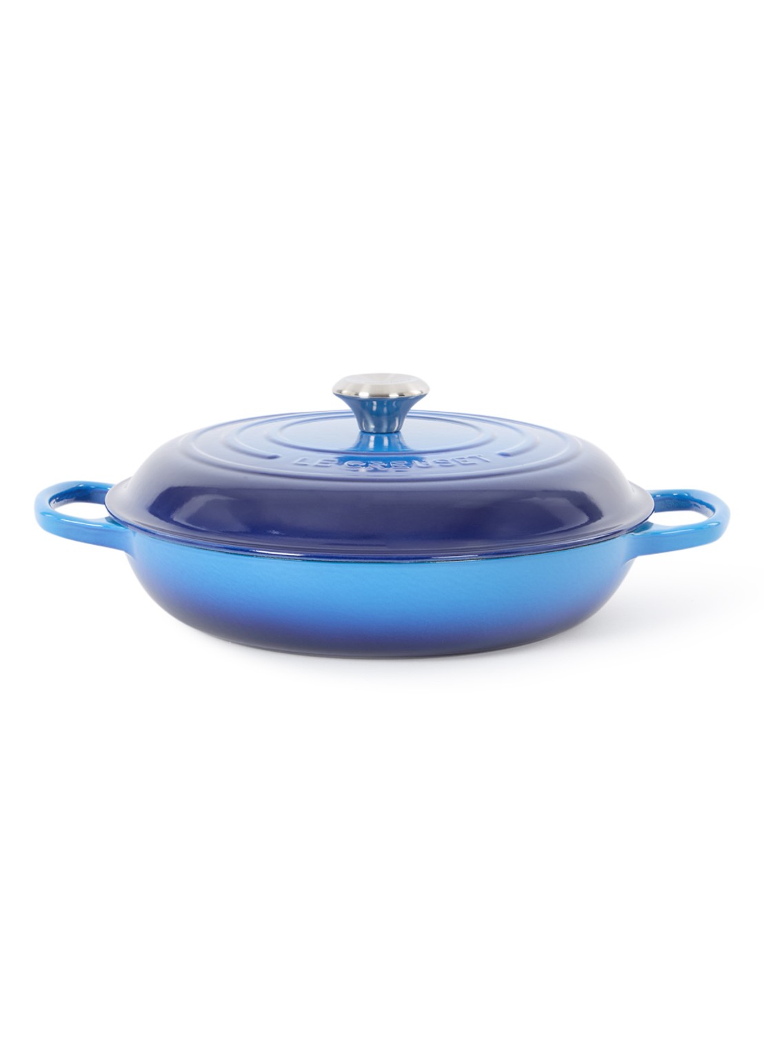 Le Creuset Signature braadpan Ø30 cm - voorkant 2 azure / blauw