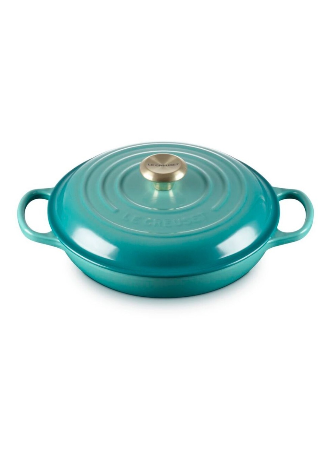 Le Creuset Signature braadpan 30 cm - detail 2 blauw
