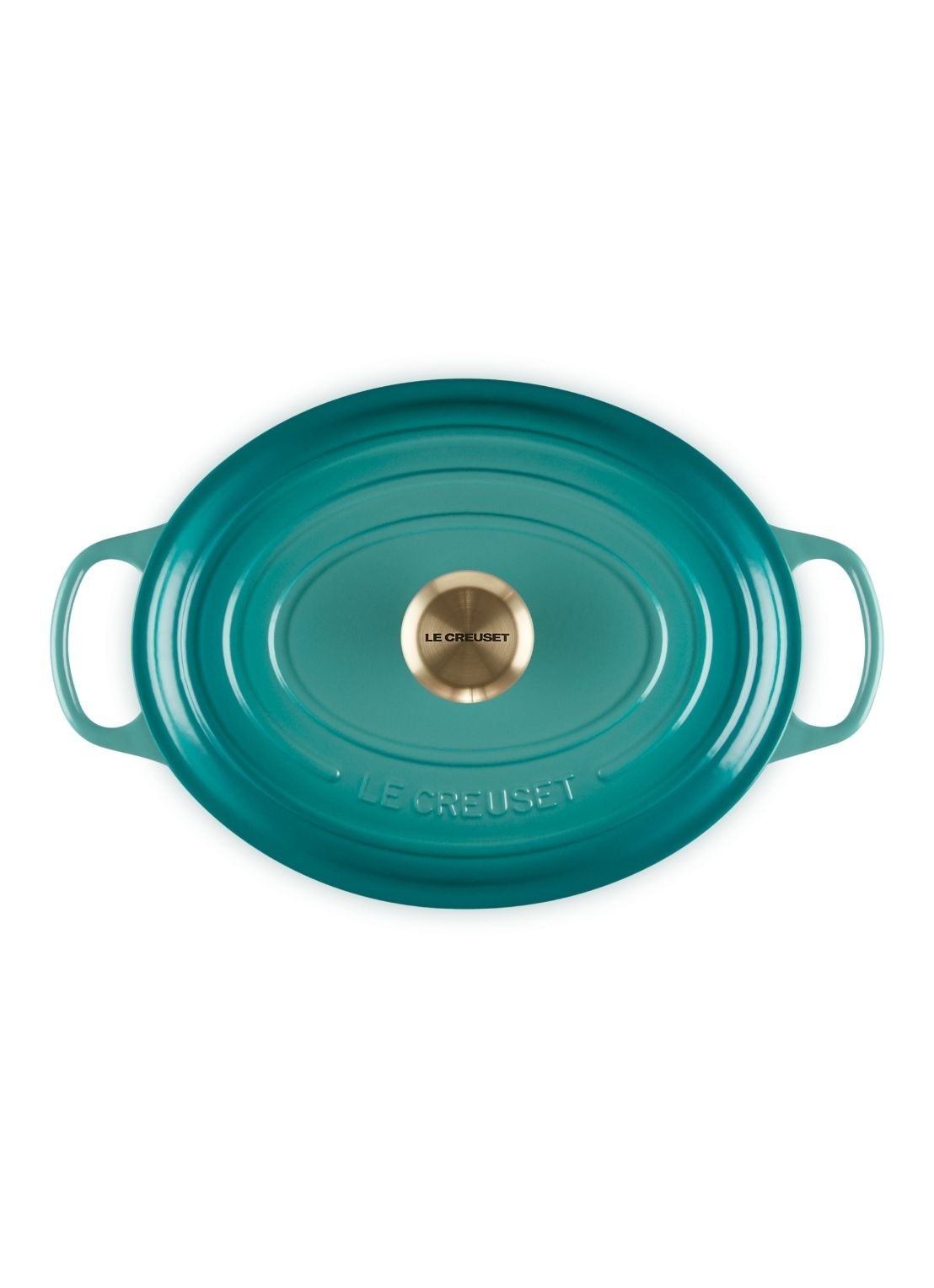 Le Creuset Signature braadpan 31 cm - detail blauw