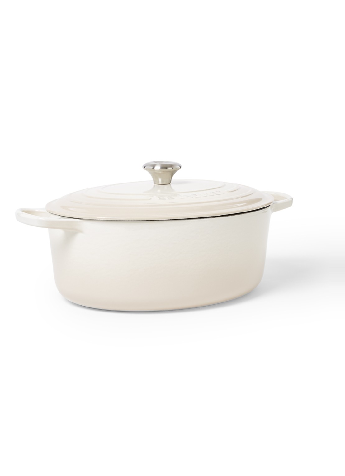Le Creuset Signature braadpan ovaal 33 cm - voorkant 2 wit