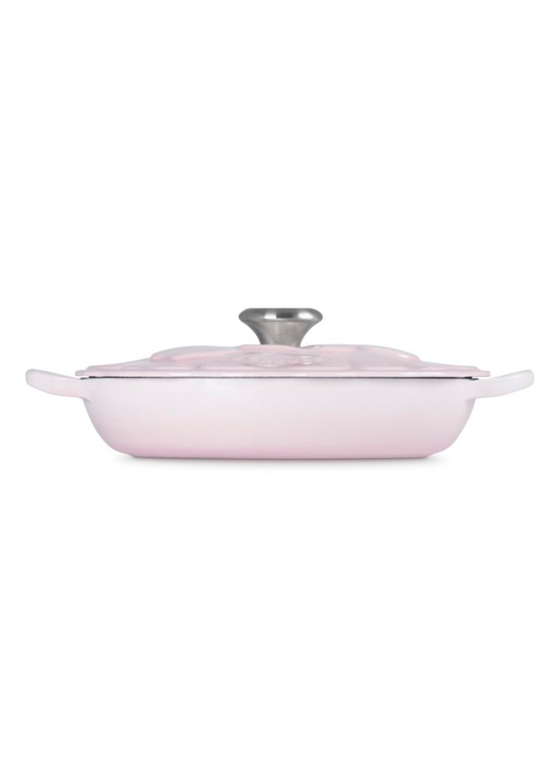 Le Creuset Signature Campagnard braadpan 26 cm - achterkant 6 lichtroze