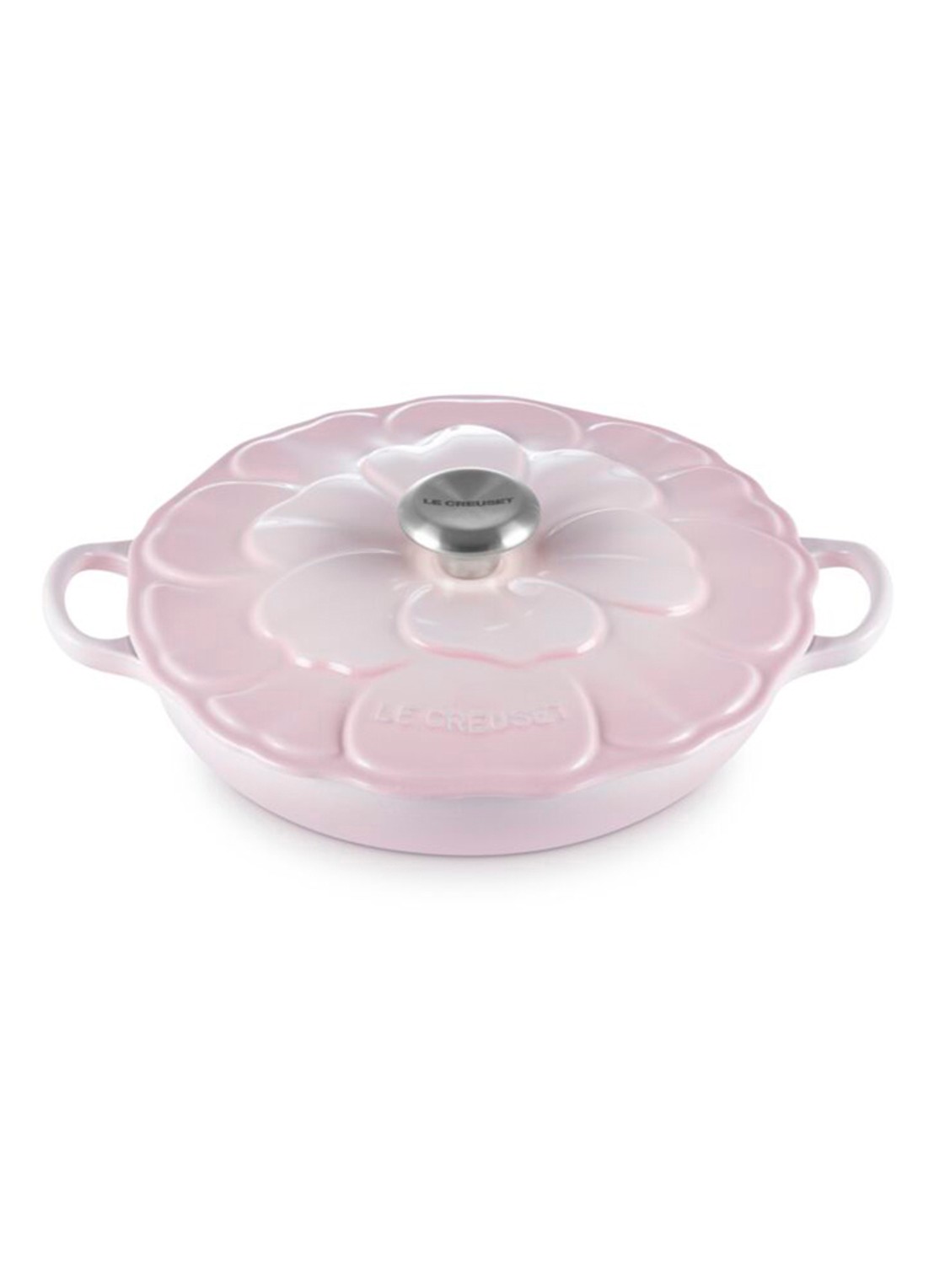 Le Creuset Signature Campagnard braadpan 26 cm - voorkant 5 lichtroze