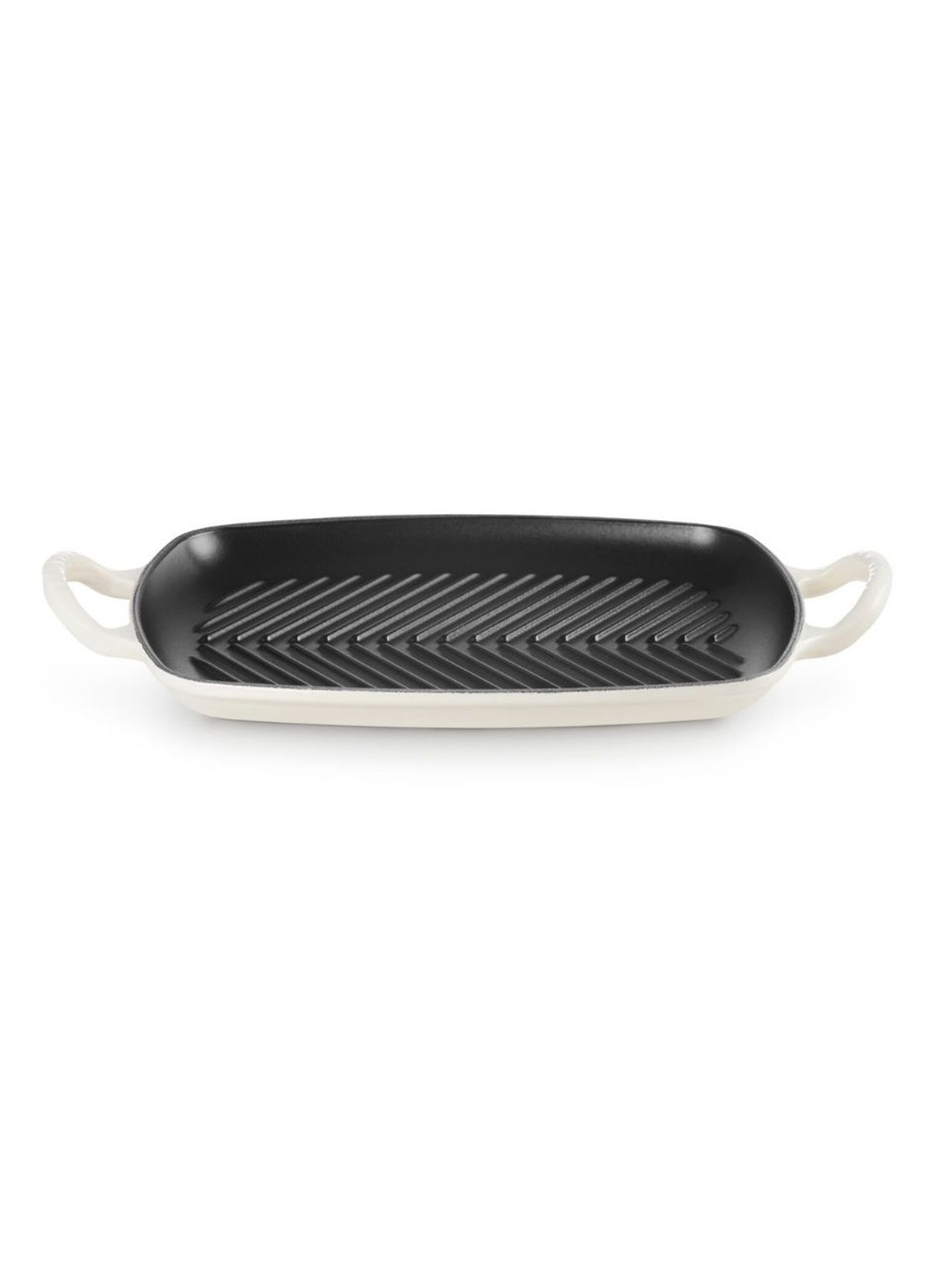Le Creuset Signature grill 30 cm - voorkant 2 gebroken wit