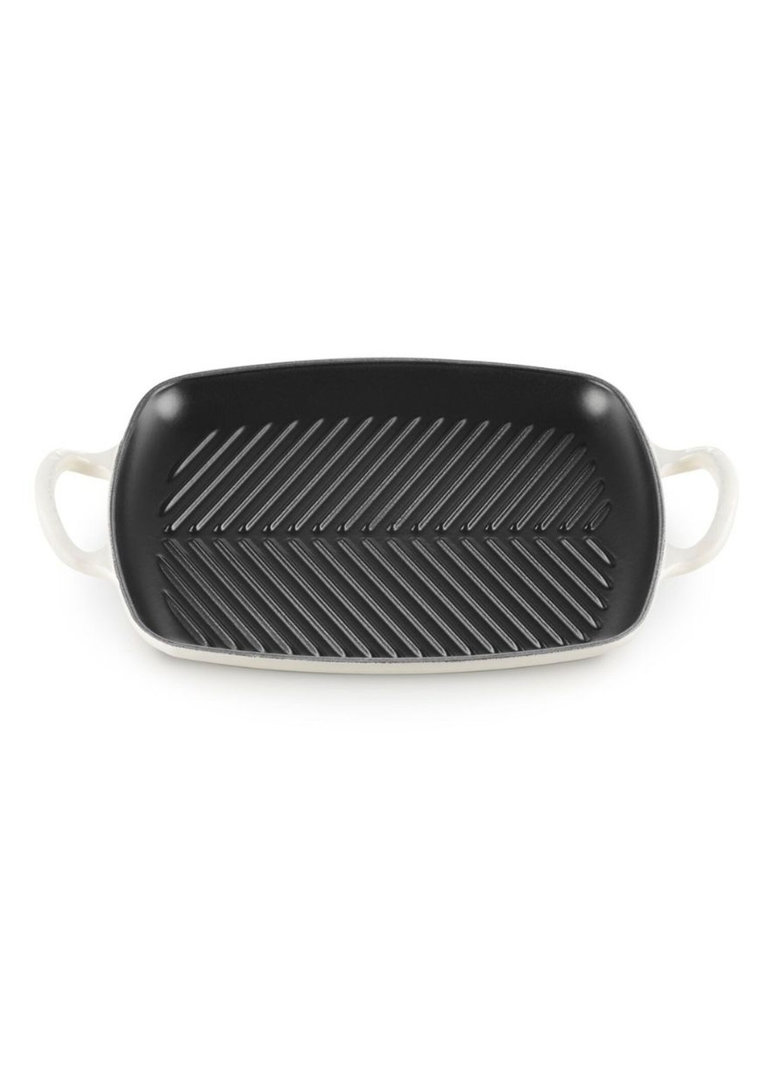 Le Creuset Signature grill 30 cm - voorkant 3 gebroken wit
