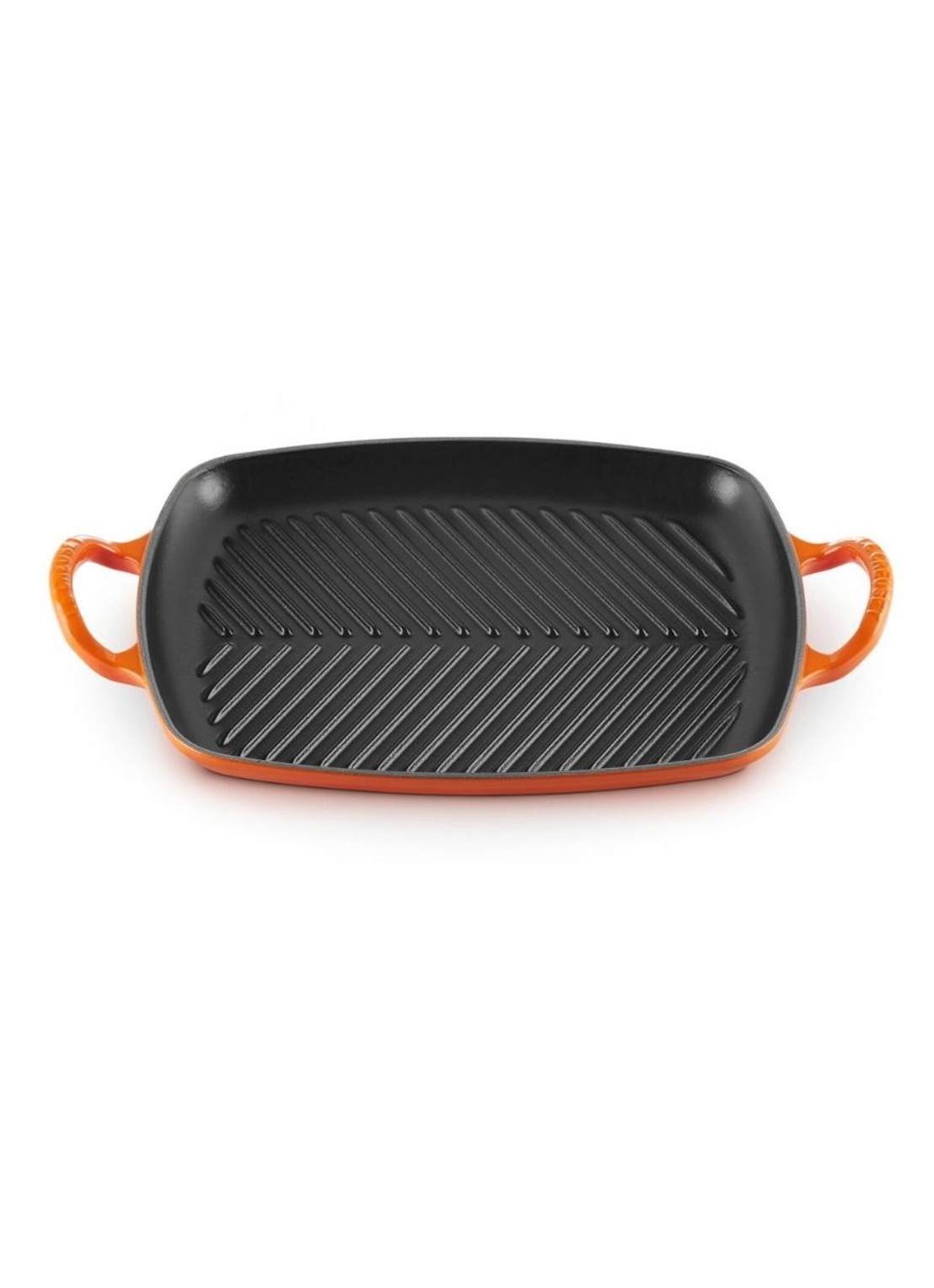 Le Creuset Signature grill 30 cm - voorkant 2 oranjerood
