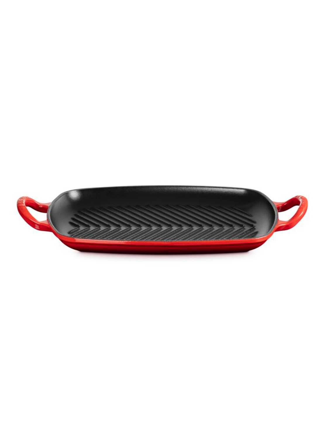 Le Creuset Signature grill 30 cm - voorkant steenrood