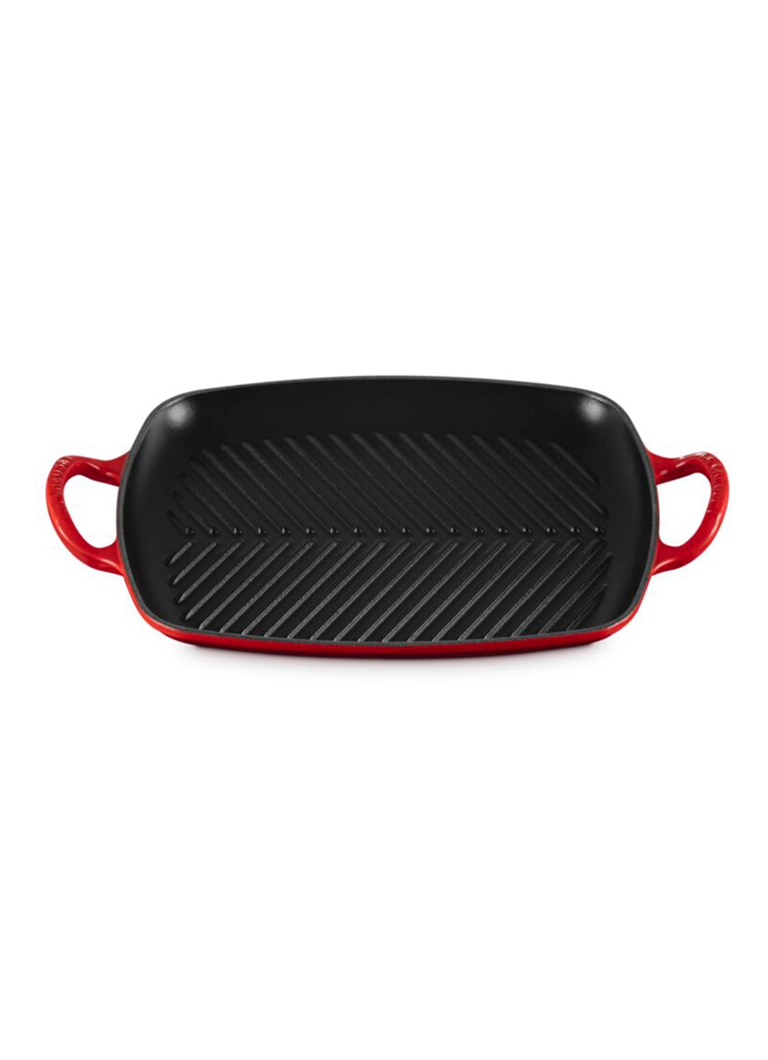 Le Creuset Signature grill 30 cm - voorkant 2 steenrood