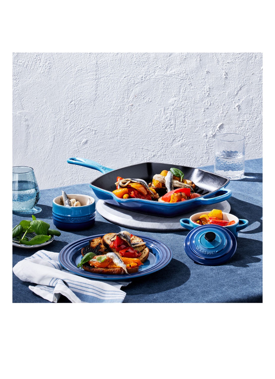 Le Creuset Signature Grillpan Azure 26 cm - detail 5 azure / blauw