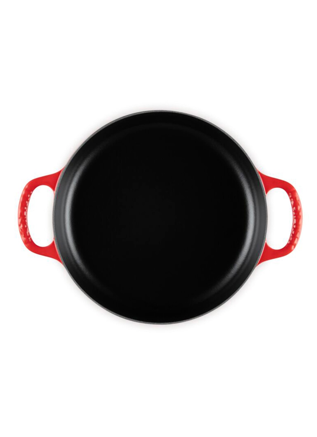 Le Creuset Signature hapjespan 28 cm  - detail donkerrood