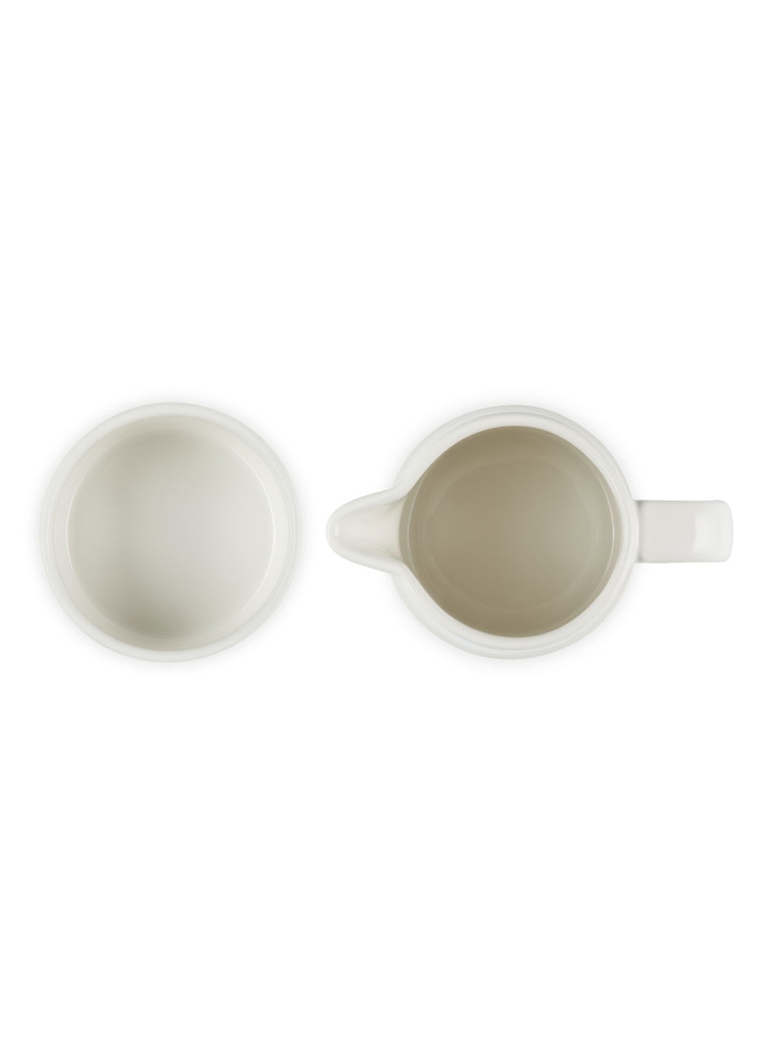 Le Creuset Signature melk- en suikerset  - detail 3 meringue / beige