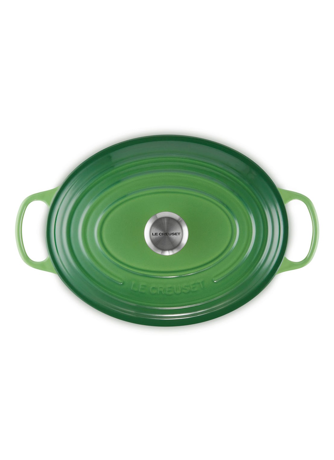 Le Creuset Signature ovale braadpan 29 cm - detail 2 bamboo / groen