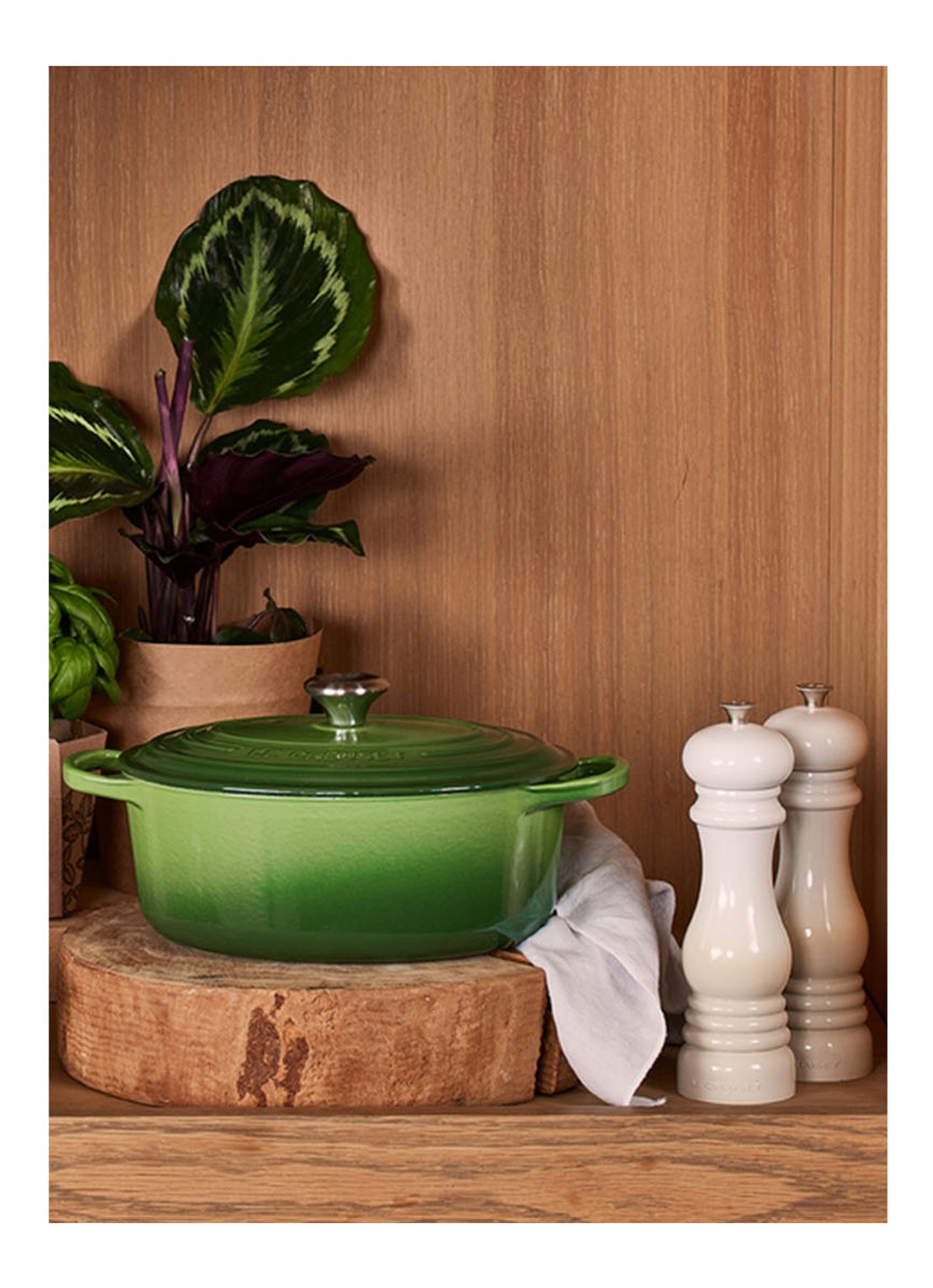 Le Creuset Signature ovale braadpan 29 cm - voorkant 6 bamboo / groen