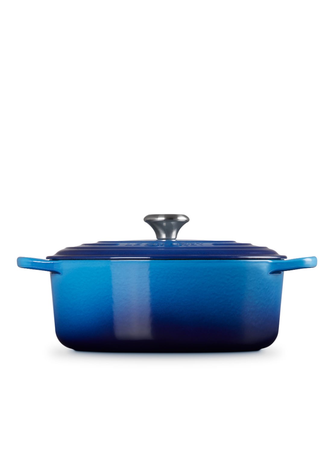 Le Creuset Signature ovale braadpan 29 cm - achterkant azure / blauw
