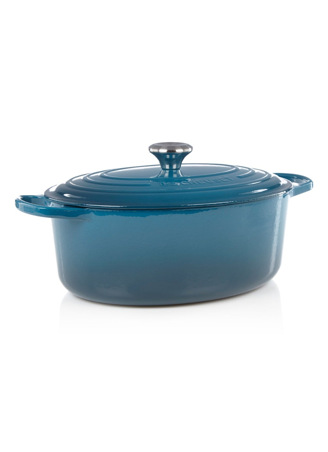 Le Creuset Signature ovale braadpan 31 cm - voorkant deep teal / blauw