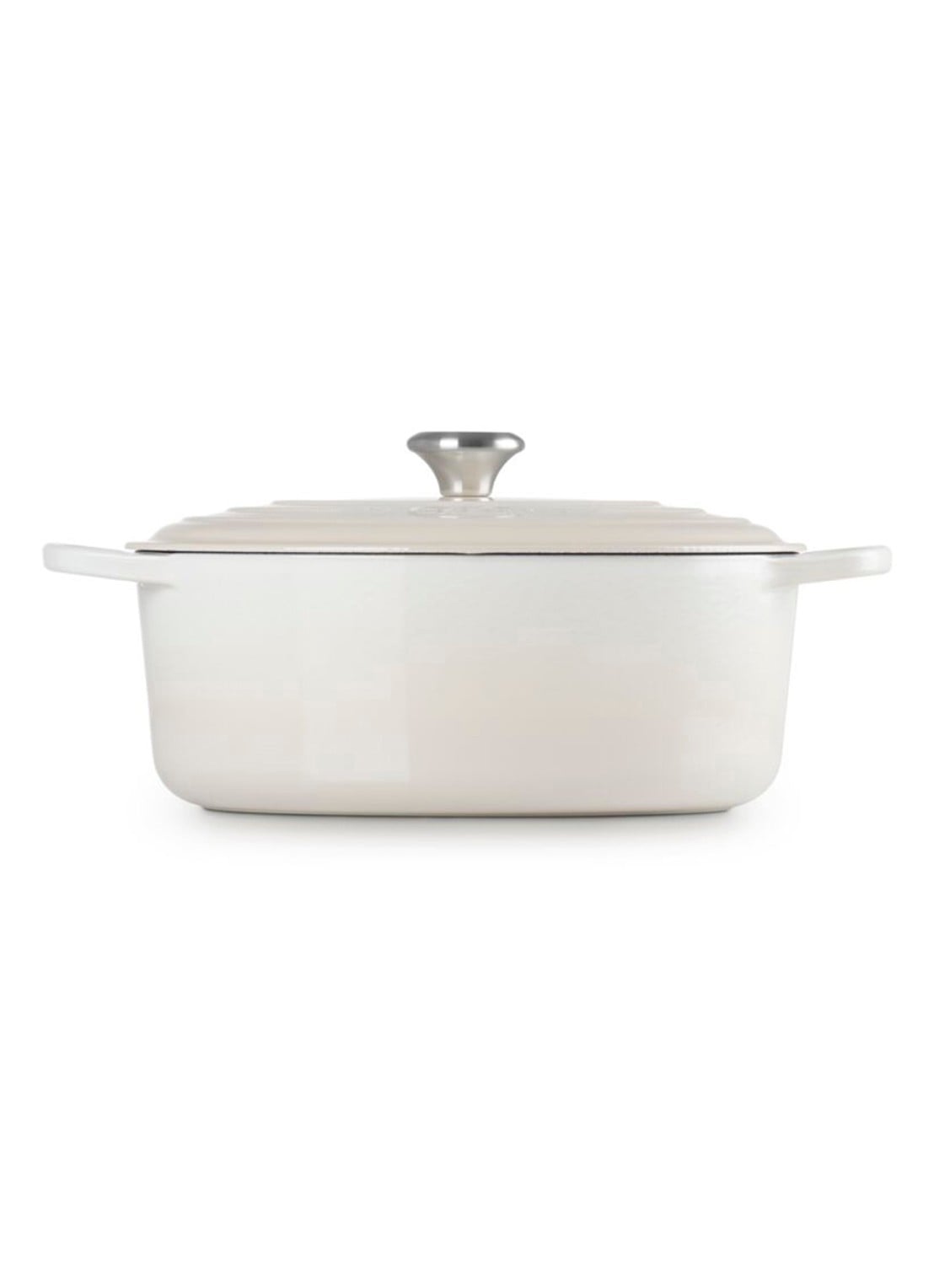 Le Creuset Signature ovale braadpan 31 cm - achterkant 3 gebroken wit