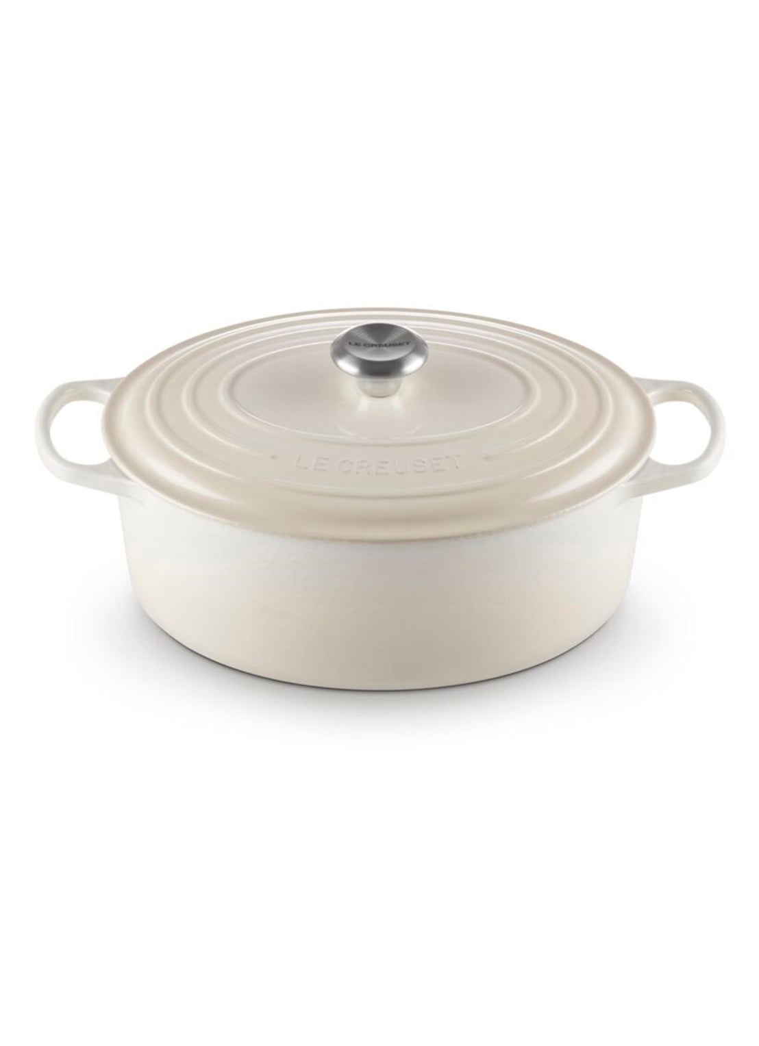 Le Creuset Signature ovale braadpan 31 cm - voorkant 5 gebroken wit