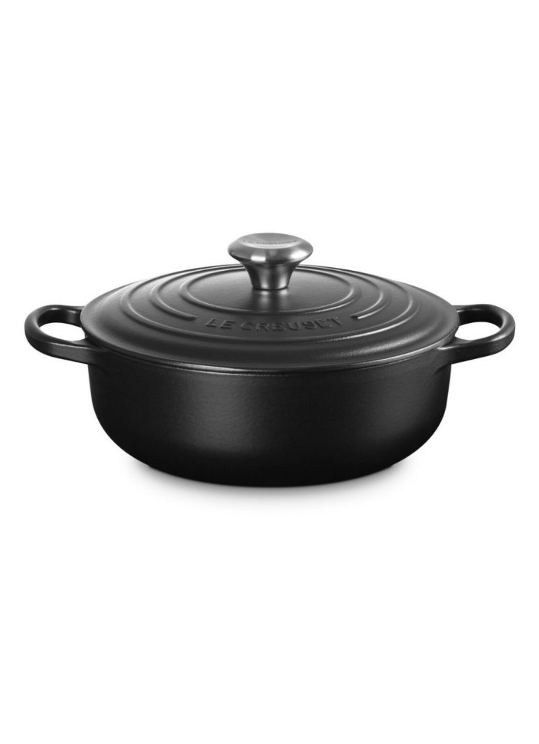 Le Creuset Signature sauteuse 24 cm - voorkant 2 zwart