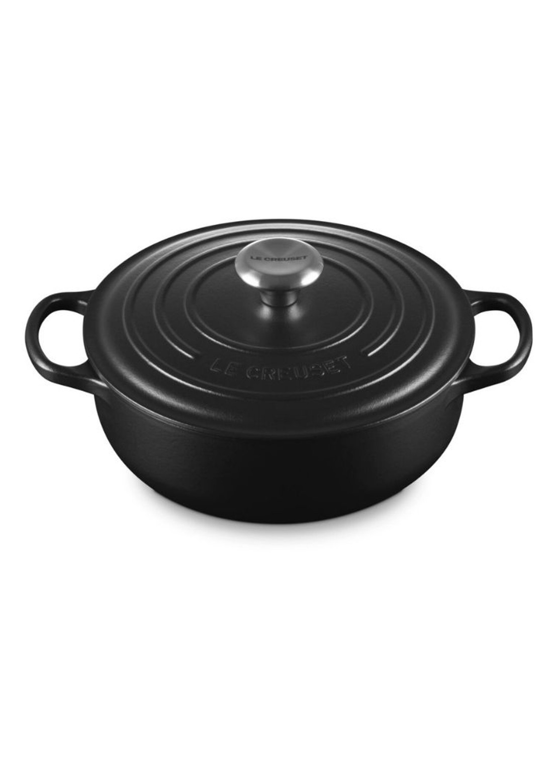 Le Creuset Signature sauteuse 24 cm - voorkant 3 zwart